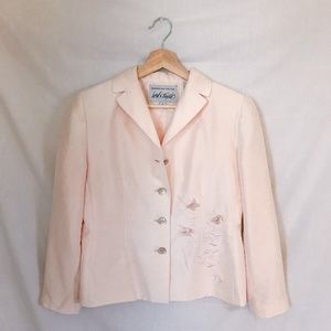 lord & taylor // light pink silk blazer